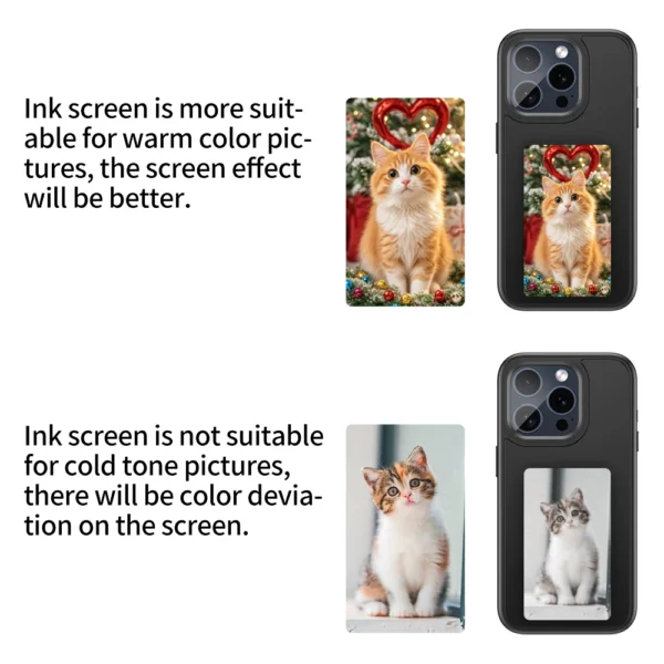 New-tech NFC Function Phone Case For iphone 15 14 13 Pro Max DIY Cases E Ink Screen Phone Cover Wear-resisting Smart iPhone Case - Image 6