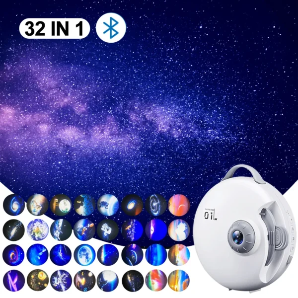 32 IN 1 Galaxy Star Projector Starry Sky Night Light Rechargeable Rotating Nightlights For Decorative Luminaires Children's Gift - Image 8